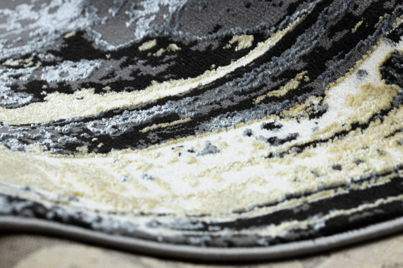 Koberec DE LUXE 628 Ornament vintage - šedý / zlatý