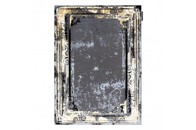 Koberec DE LUXE 628 Ornament vintage - šedý / zlatý