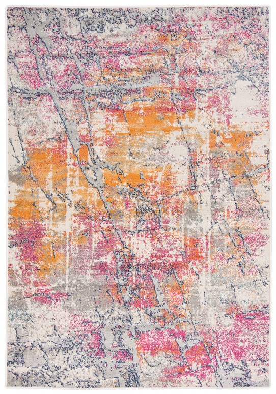 Koberec DENVER A024A FAA - tmavě šedý, oranžový