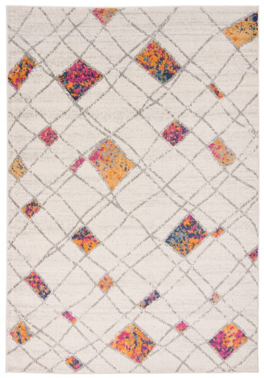 Koberec DENVER A892A FAA - bílý, oranžový