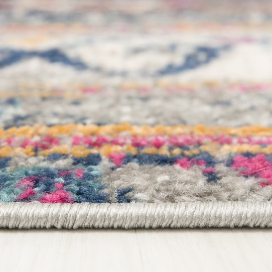 Koberec DENVER G004A FAA - bílý, tmavomodrý