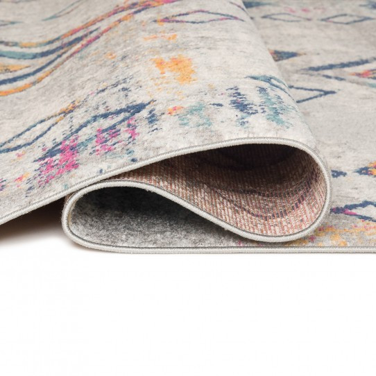 Koberec DENVER G025A FAA - bílý, tmavomodrý