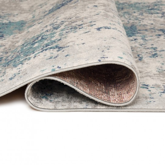 Koberec DENVER G029A FAA - bílý, tmavomodrý