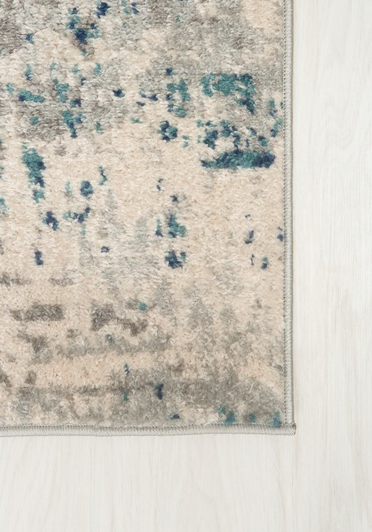 Koberec DENVER G029A FAA - bílý, tmavomodrý