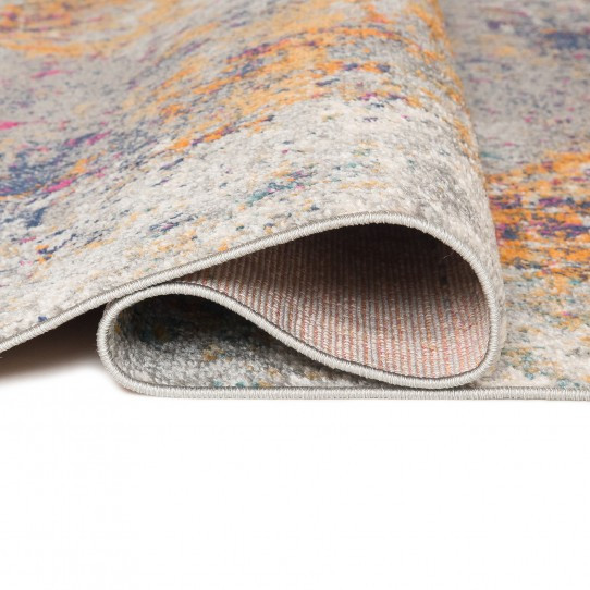 Koberec DENVER G029D FAA - bílý, tmavomodrý