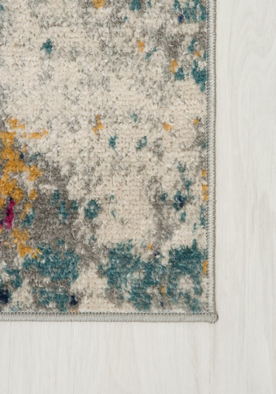 Koberec DENVER G038A FAA - bílý, tmavomodrý