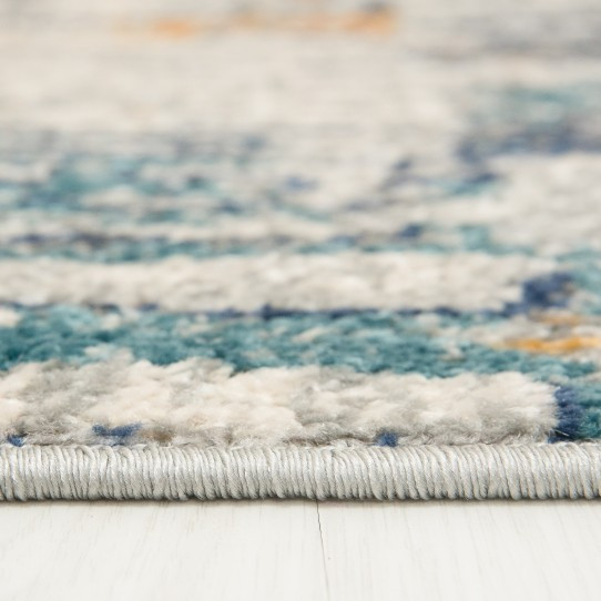 Koberec DENVER G053A FAA - bílý, tmavomodrý