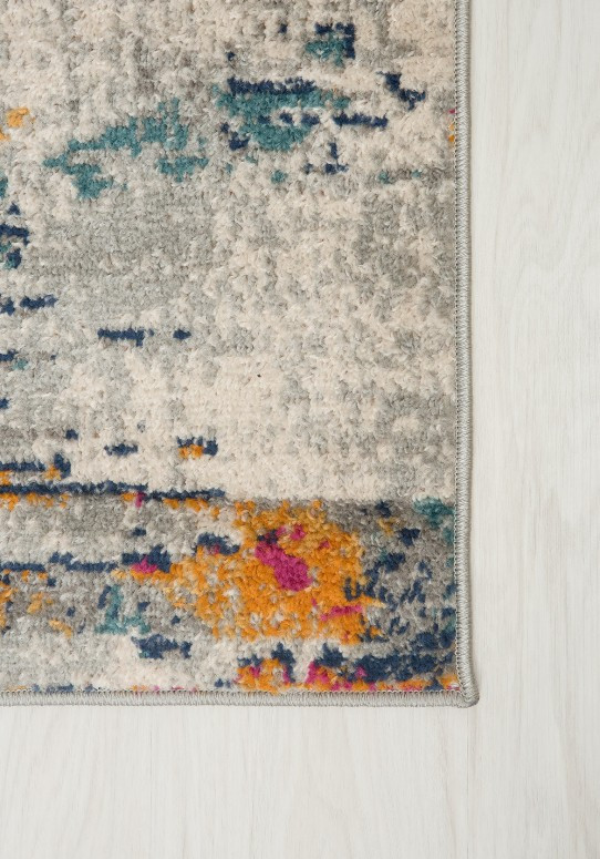 Koberec DENVER G053A FAA - bílý, tmavomodrý