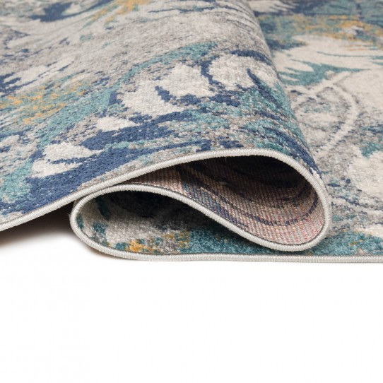 Koberec DENVER G059A FAA bílý, tmavomodrý