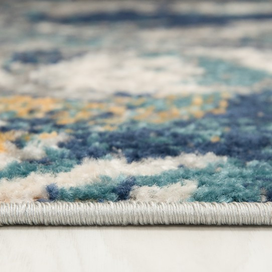 Koberec DENVER G059A FAA bílý, tmavomodrý