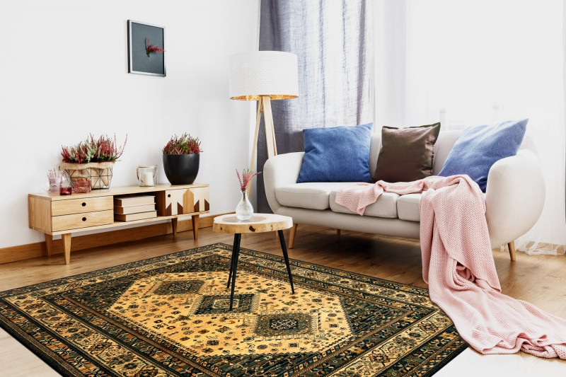 Koberec EDEN KAZAK Ornament smaragd zelený