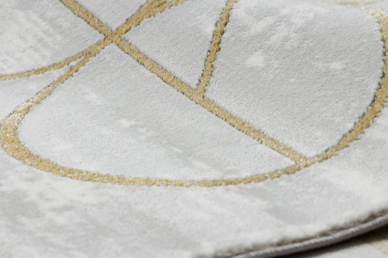 Koberec EMERALD exkluzivní 1010 glamour, styl kruhy krém/zlatý