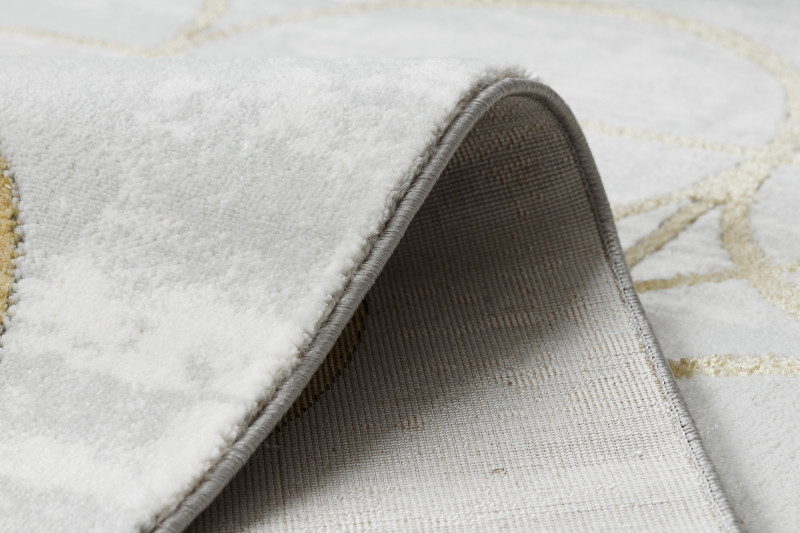 Koberec EMERALD exkluzivní 1010 glamour, styl kruhy krém/zlatý