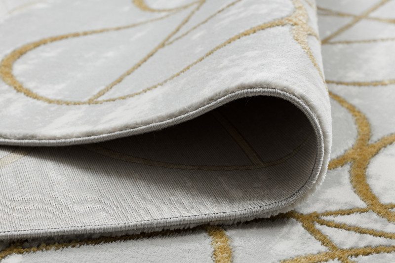 Koberec EMERALD exkluzivní 1010 glamour, styl kruhy krém/zlatý