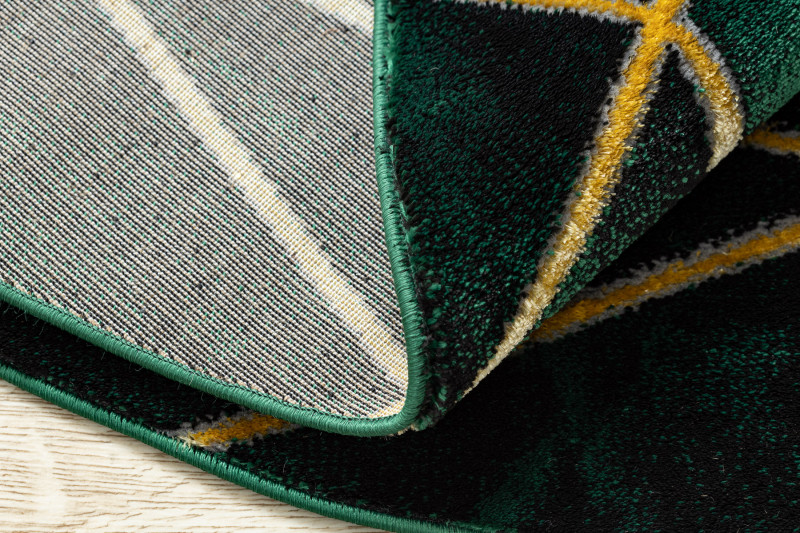 Koberec EMERALD exkluzivní 1022 kruh - glamour, marmur, geometrický zelený/zlatý