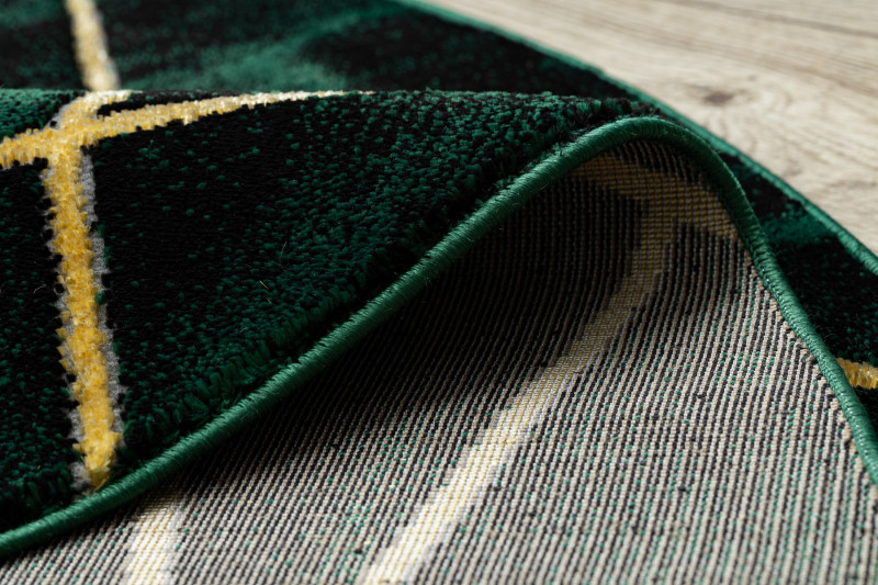 Koberec EMERALD exkluzivní 1022 kruh - glamour, marmur, geometrický zelený/zlatý