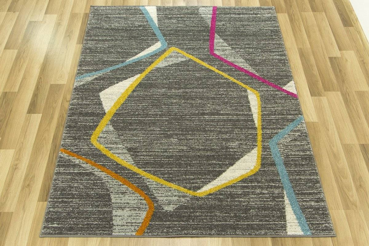 Koberec EMILY 2326A šedý/žlutý