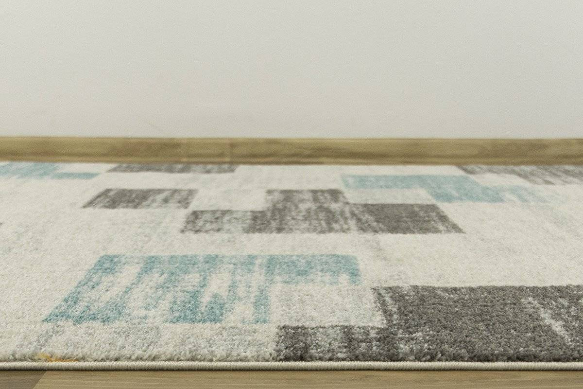 Koberec EMILY 2340A tyrkysový / šedý