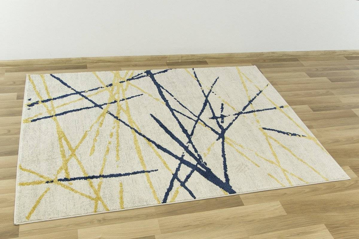 Koberec EMILY 2355A béžový/modrý