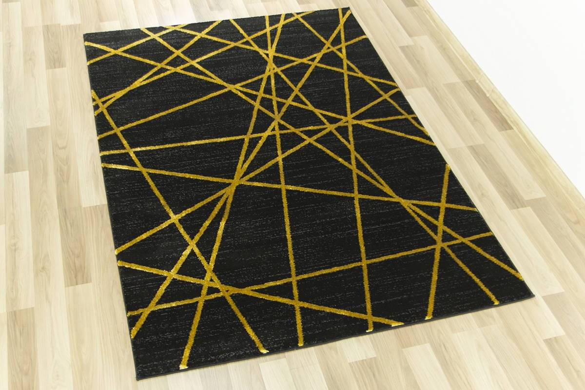 Koberec FESTIVAL 2731A zlatý / černý