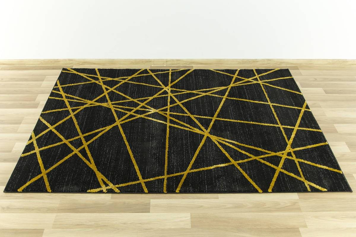Koberec FESTIVAL 2731A zlatý / černý
