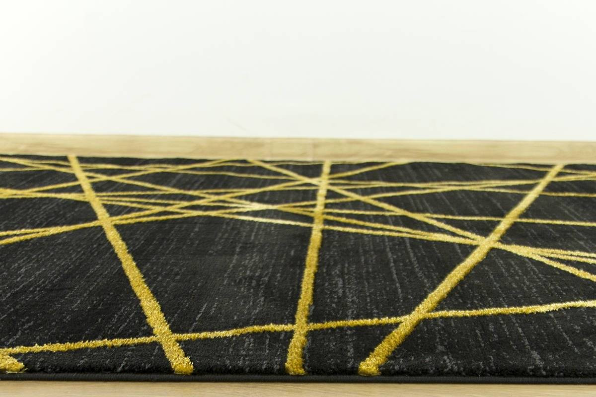 Koberec FESTIVAL 2731A zlatý / černý