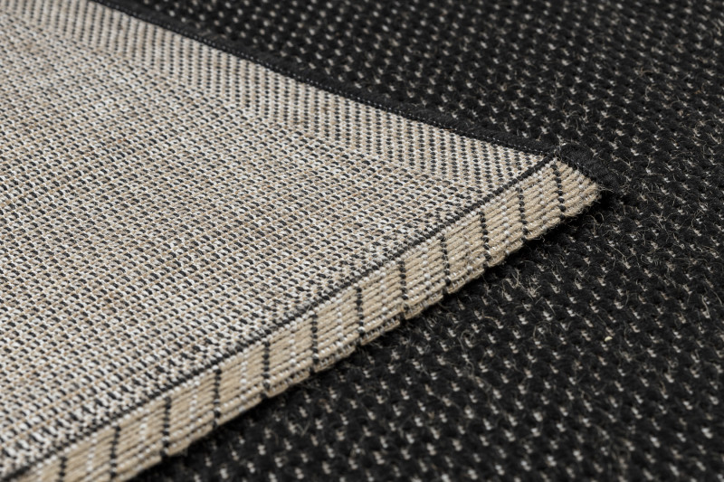 Koberec Floorlux sizal 20195 Černo/Stříbrný