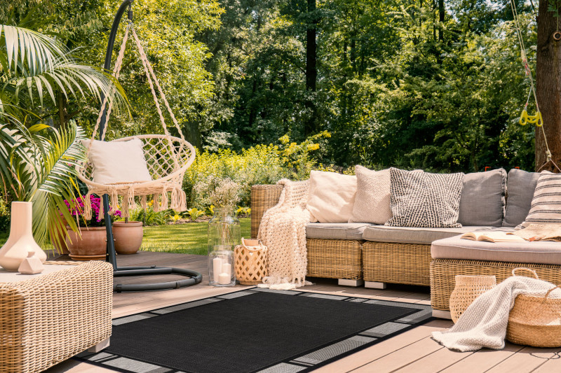 Koberec Floorlux sizal 20195 Černo/Stříbrný