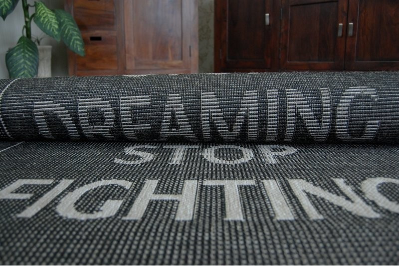 Koberec Floorlux sizal 20275 YOLO Černo/stříbrný