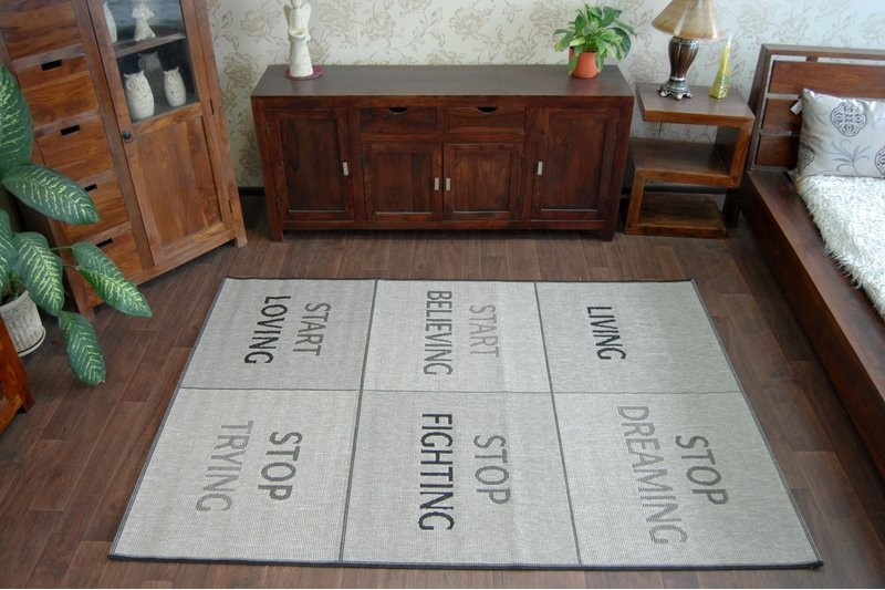 Koberec Floorlux sizal 20275 YOLO Stříbrno/Černý