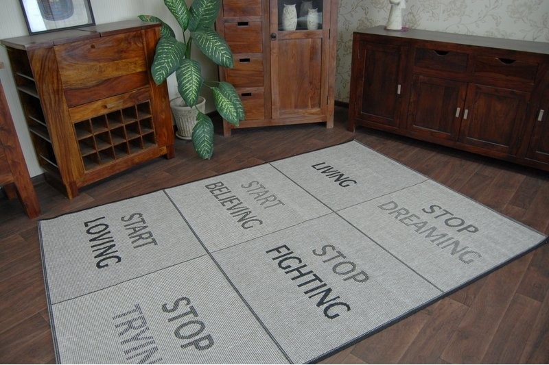 Koberec Floorlux sizal 20275 YOLO Stříbrno/Černý