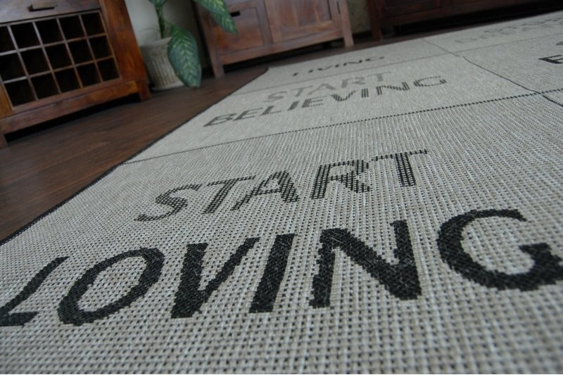 Koberec Floorlux sizal 20275 YOLO Stříbrno/Černý