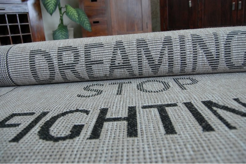 Koberec Floorlux sizal 20275 YOLO Stříbrno/Černý