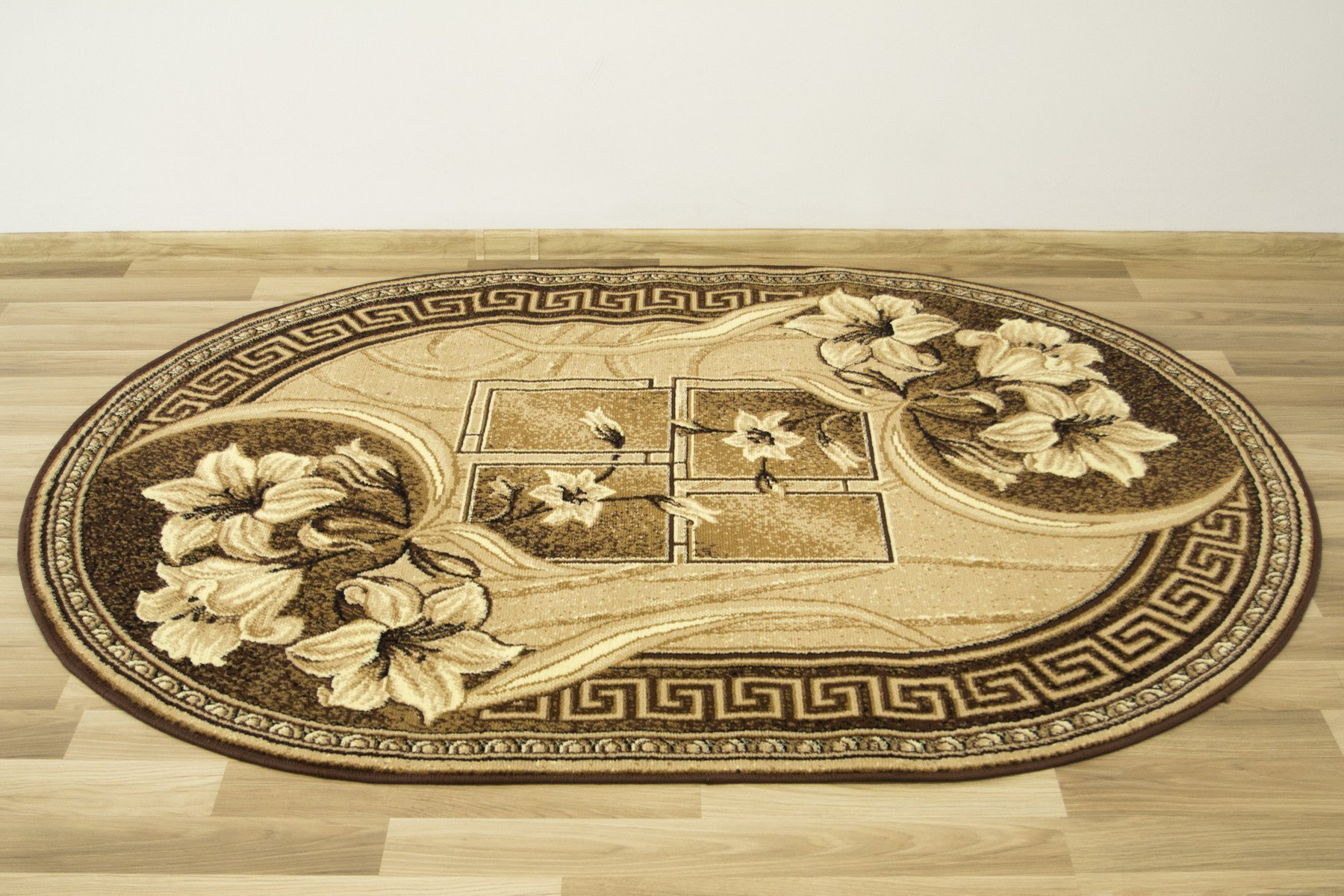 Koberec GOLD 365/12 béžový / hnědý ovál