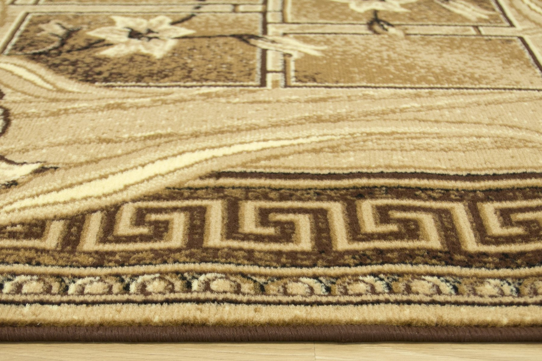 Koberec GOLD 365/12 béžový / hnědý ovál