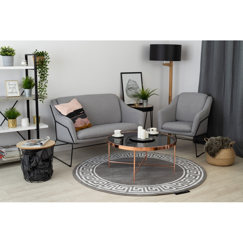 Koberec HAMPTON Grecos kruh šedý