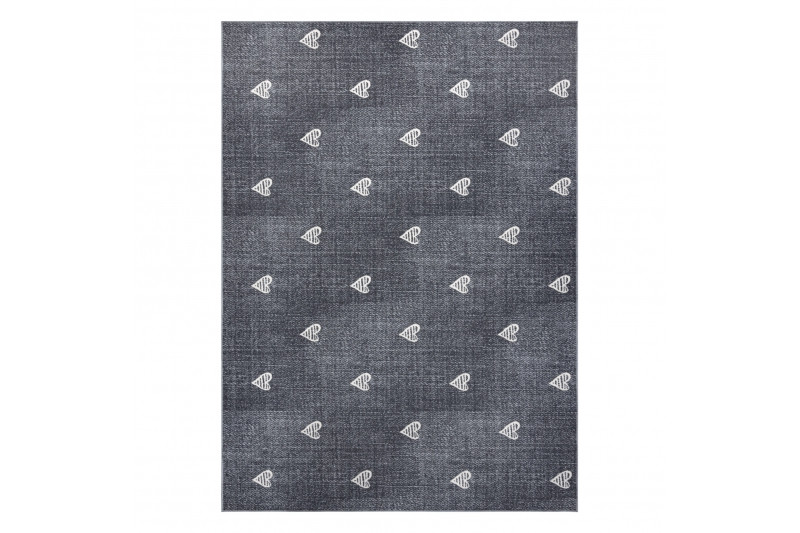 Koberec HEARTS Jeans - šedý