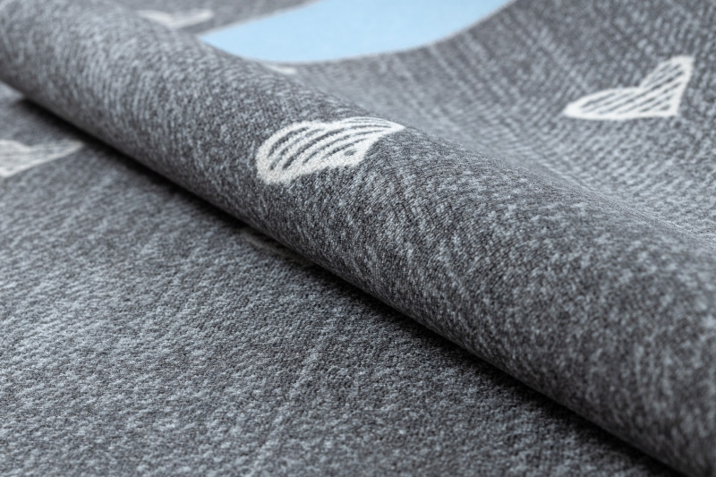 Koberec HEARTS Jeans - šedý