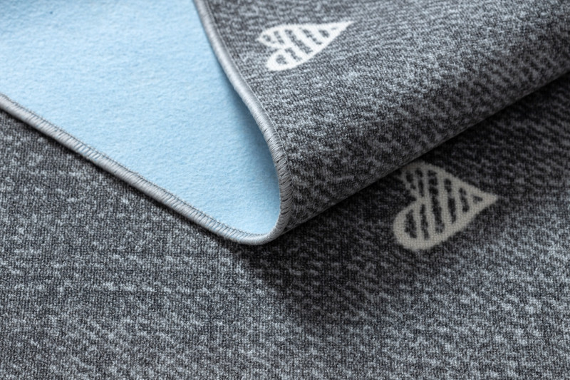 Koberec HEARTS Jeans - šedý