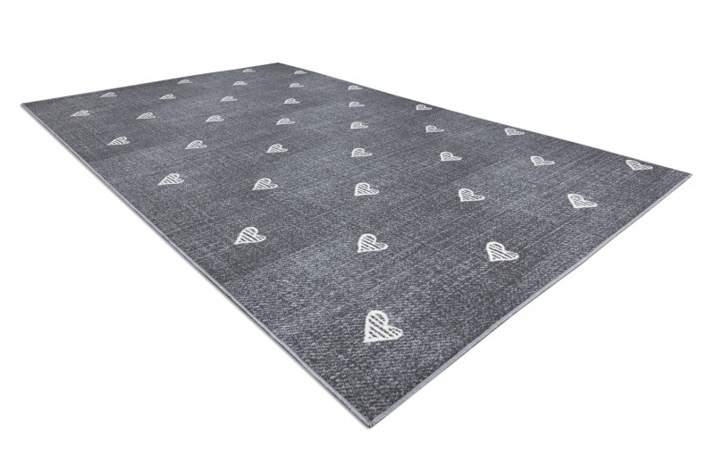 Koberec HEARTS Jeans - šedý