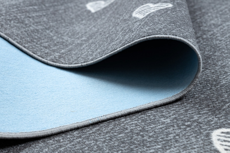 Koberec HEARTS Jeans - šedý