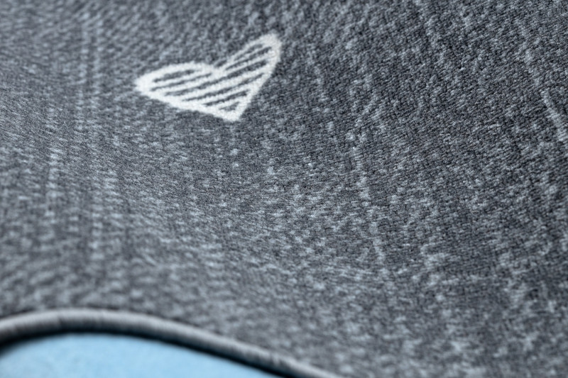 Koberec HEARTS Jeans - šedý