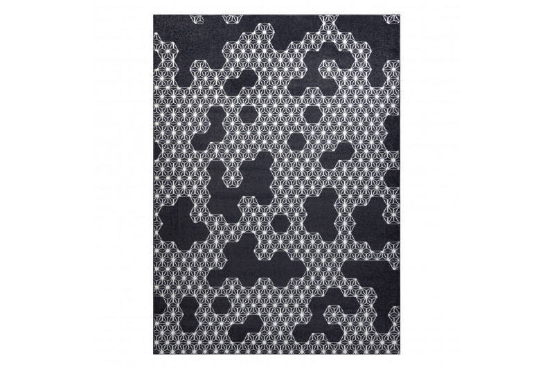 Koberec HEOS 78547 HEKSAGON PUZZLE antracyt / krém