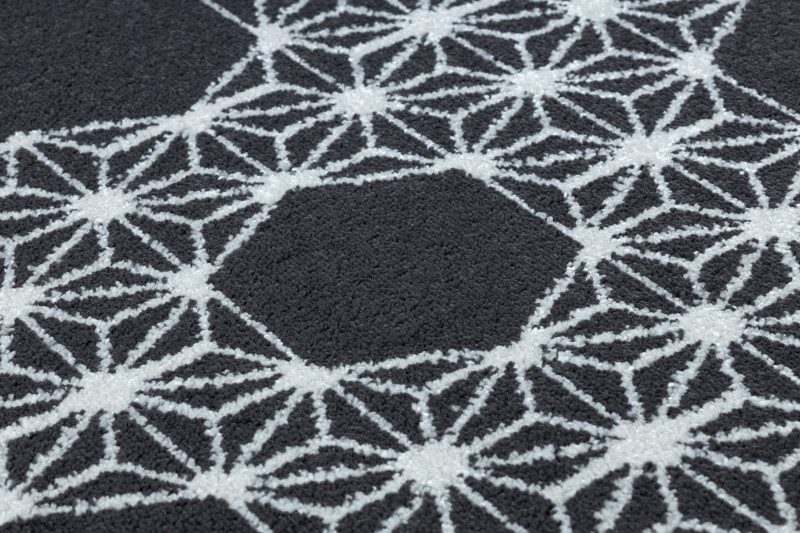 Koberec HEOS 78547 HEKSAGON PUZZLE antracyt / krém