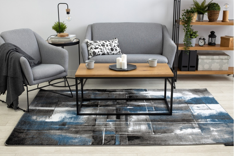 Koberec INTERO ART 3D Abstrakce nebeský