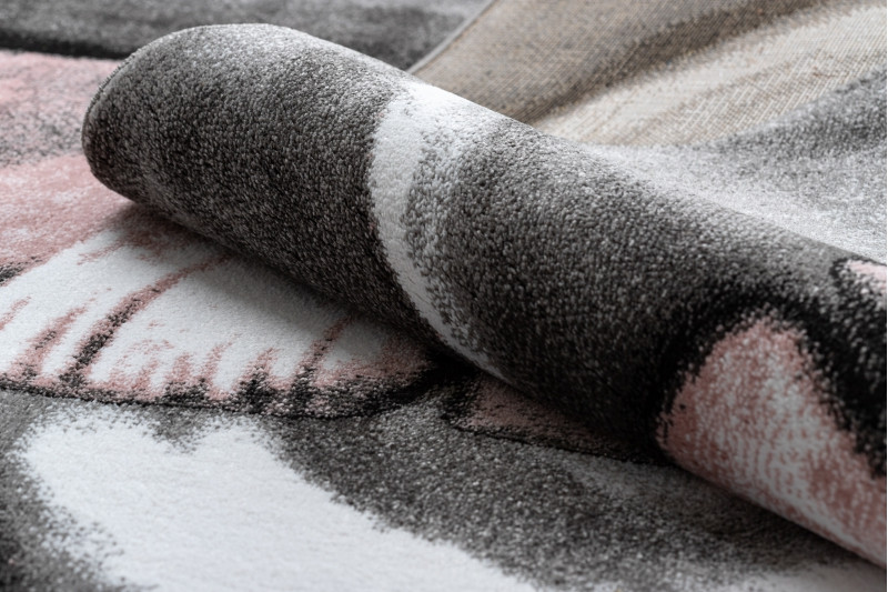 Koberec INTERO PHONO 3D Čtverce růžový