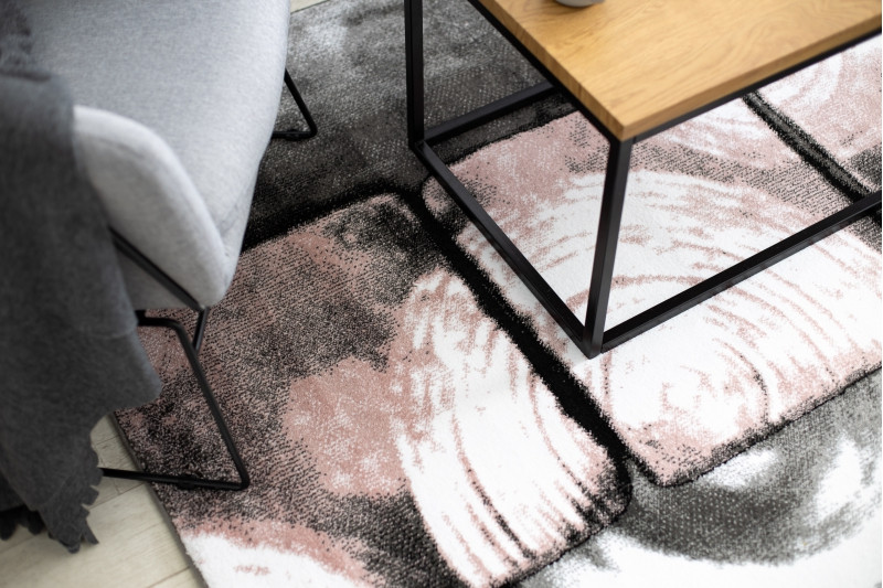 Koberec INTERO PHONO 3D Čtverce růžový