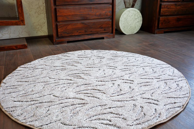 Koberec kruh IVANO hnědý