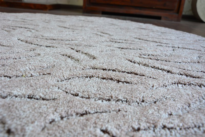 Koberec kruh IVANO hnědý