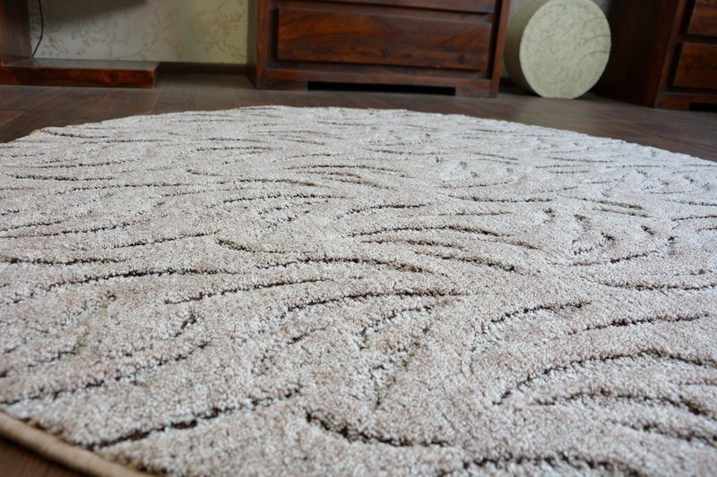 Koberec kruh IVANO hnědý